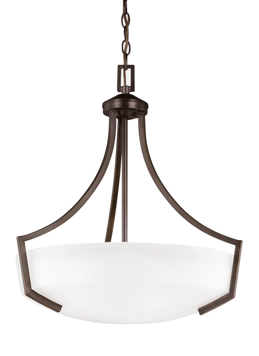 Generation Lighting - 6624503EN3-710 - Three Light Pendant - Hanford - Bronze