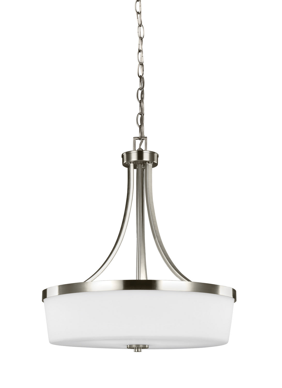 Generation Lighting - 6639103EN3-962 - Three Light Pendant - Hettinger - Brushed Nickel