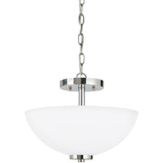 Generation Lighting - 77160EN3-05 - Two Light Semi-Flush Convertible Pendant - Oslo - Chrome