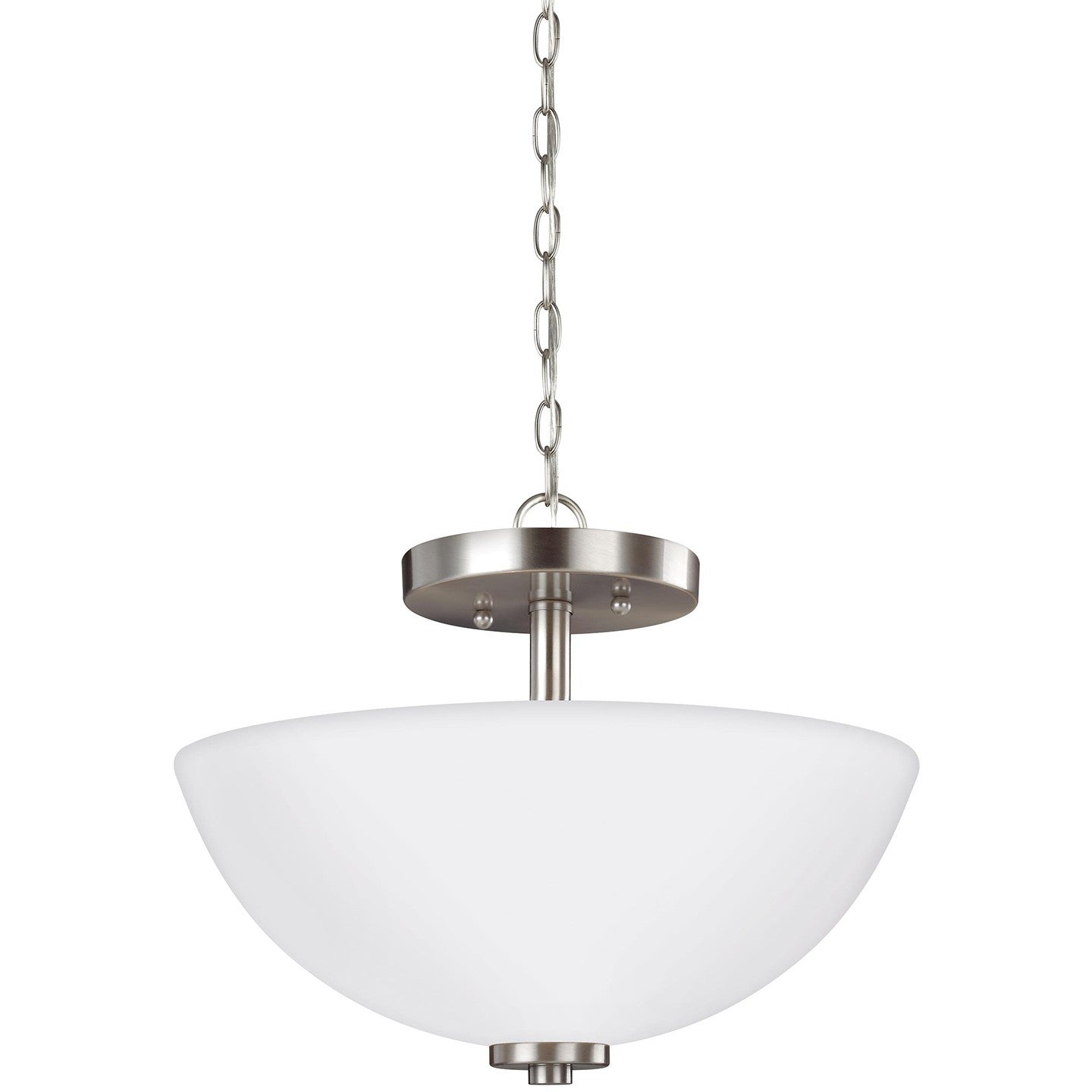 Generation Lighting - 77160EN3-962 - Two Light Semi-Flush Convertible Pendant - Oslo - Brushed Nickel