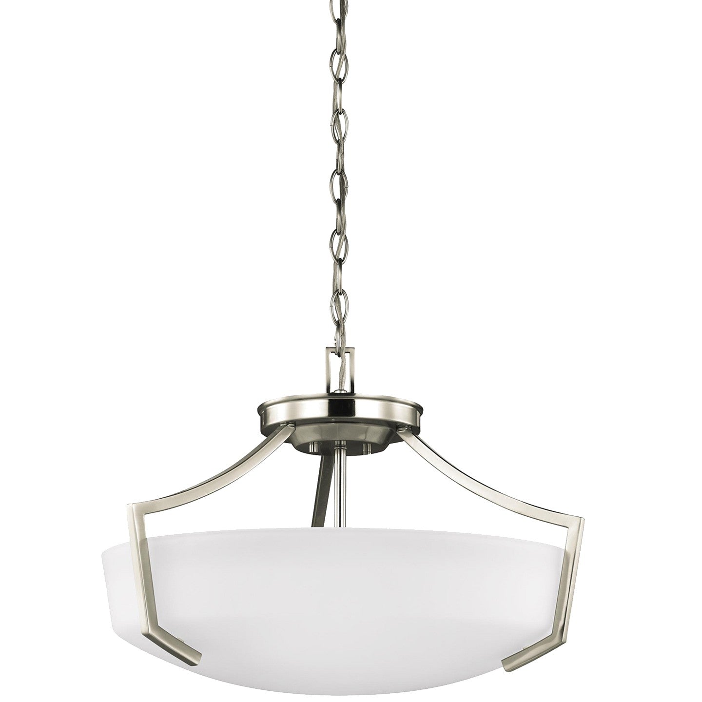 Generation Lighting - 7724503EN3-962 - Three Light Semi-Flush Convertible Pendant - Hanford - Brushed Nickel