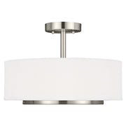 Generation Lighting - 7728002-962 - Two Light Semi-Flush Convertible Pendant - Nance - Brushed Nickel
