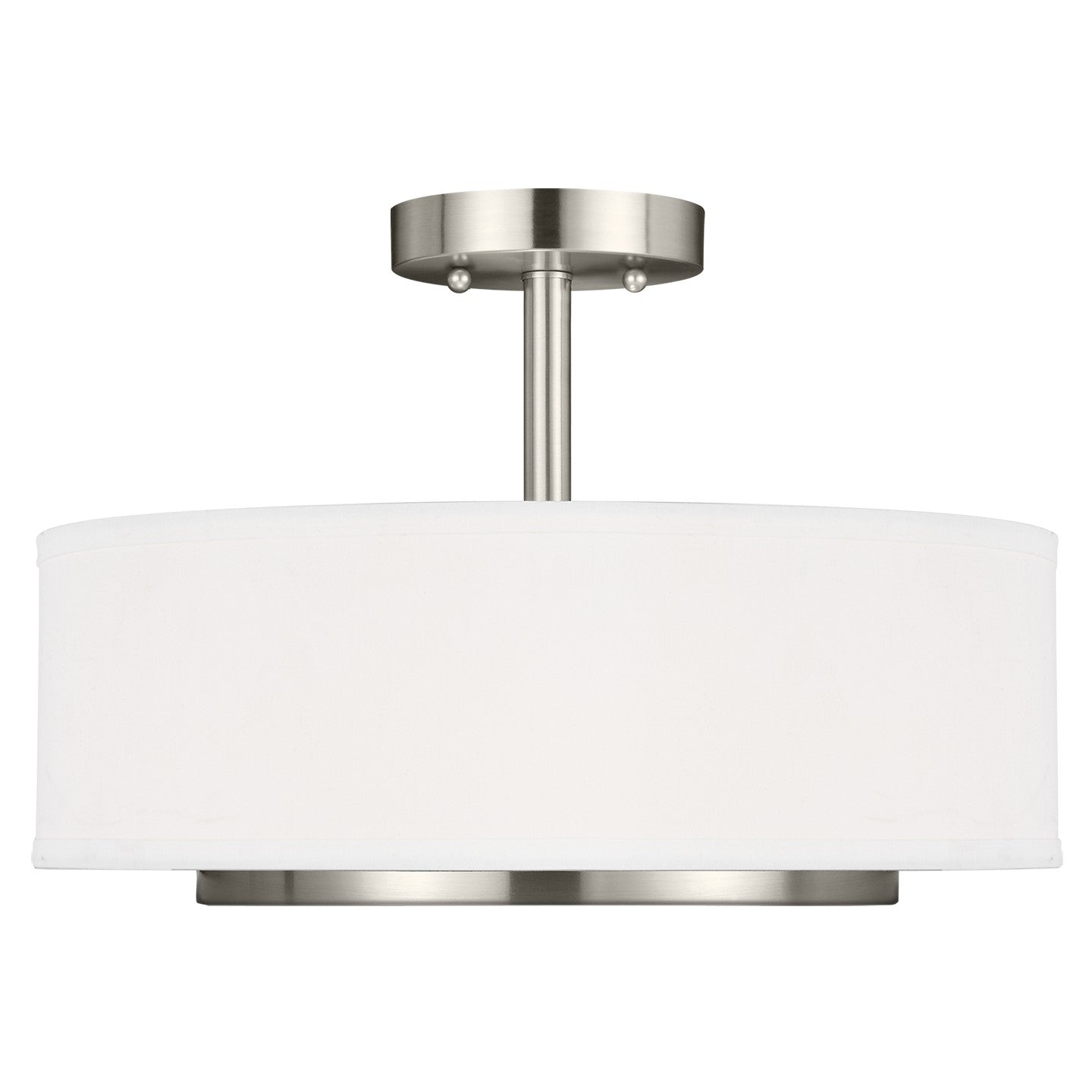 Generation Lighting - 7728002EN3-962 - Two Light Semi-Flush Convertible Pendant - Nance - Brushed Nickel
