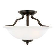 Generation Lighting - 7739002-710 - Two Light Semi-Flush Mount - Emmons - Bronze