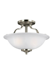 Generation Lighting - 7739002EN3-962 - Two Light Semi-Flush Mount - Emmons - Brushed Nickel