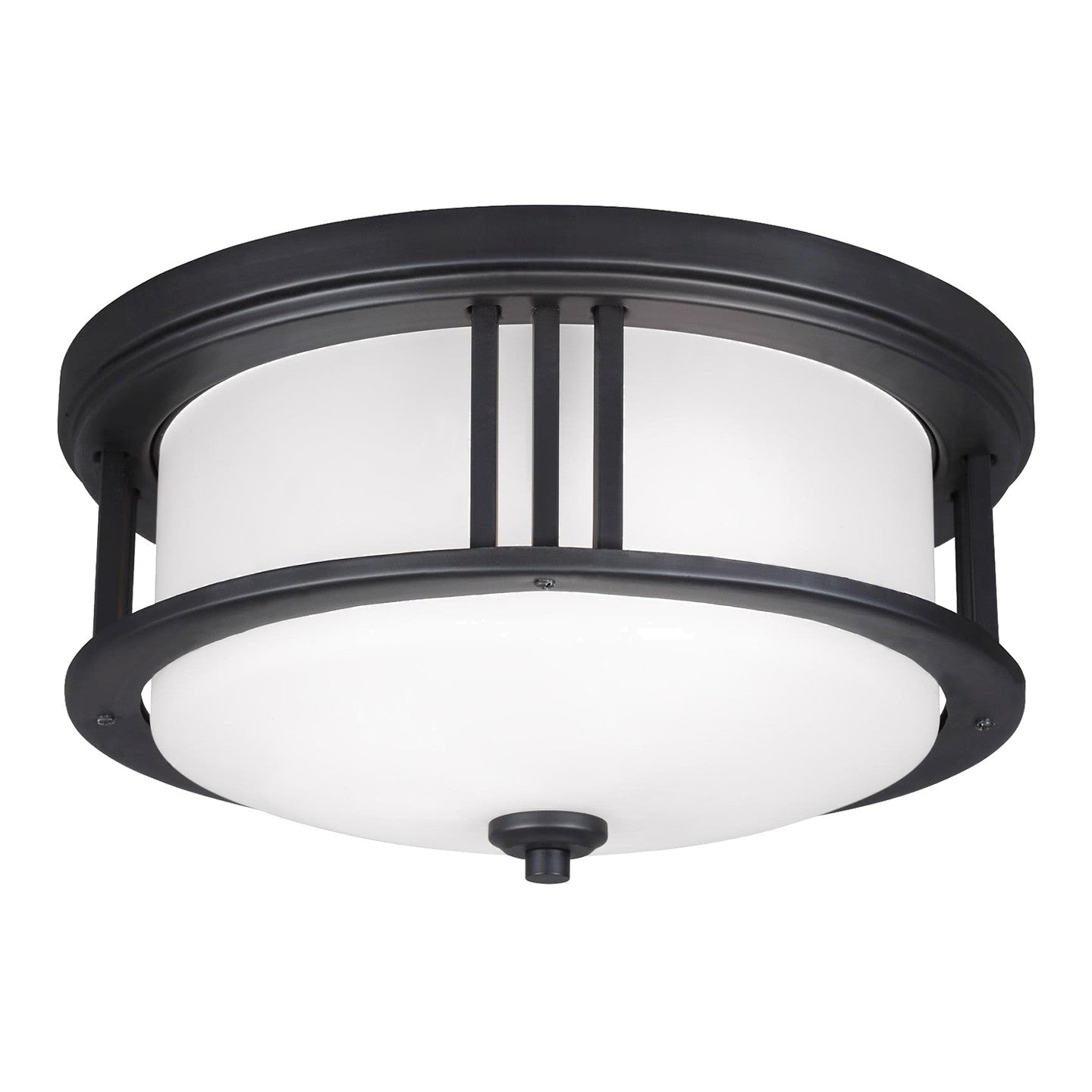 Generation Lighting - 7847902EN3-12 - Two Light Outdoor Flush Mount - Crowell - Black