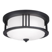 Generation Lighting - 7847902EN3-12 - Two Light Outdoor Flush Mount - Crowell - Black