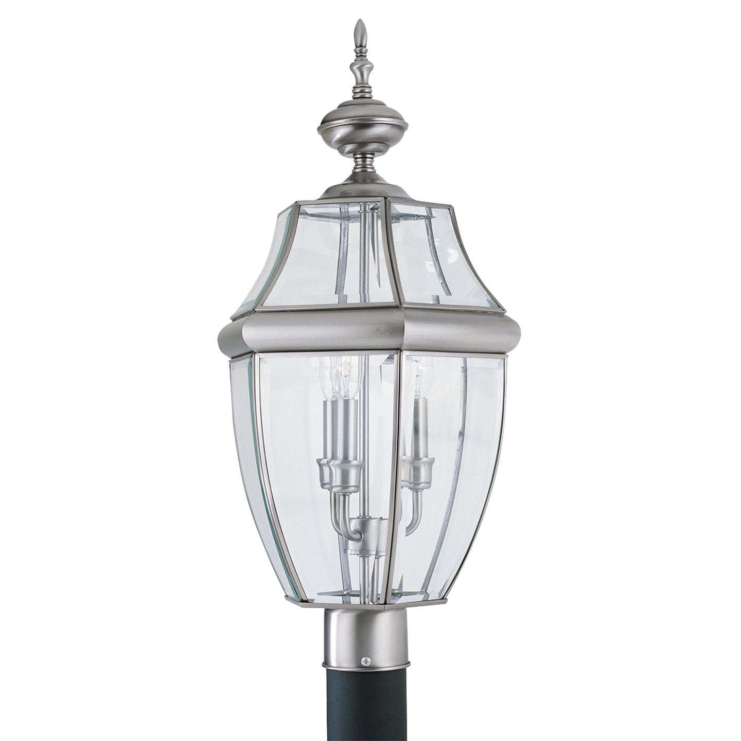 Generation Lighting - 8239EN-965 - Three Light Outdoor Post Lantern - Lancaster - Antique Brushed Nickel