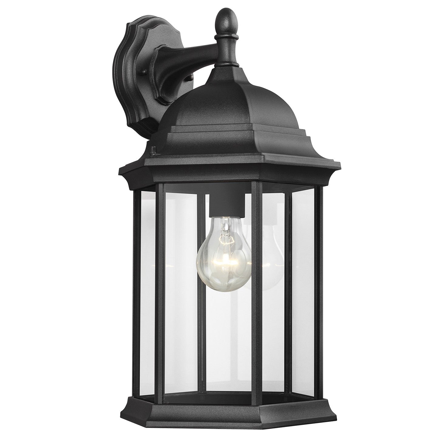Generation Lighting - 8438701-12 - One Light Outdoor Wall Lantern - Sevier - Black