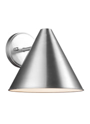 Generation Lighting - 8538501-04 - One Light Outdoor Wall Lantern - Crittenden - Satin Aluminum