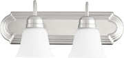 Quorum - 5094-2-65 - Two Light Vanity - Campbell - Satin Nickel|Satin Opal