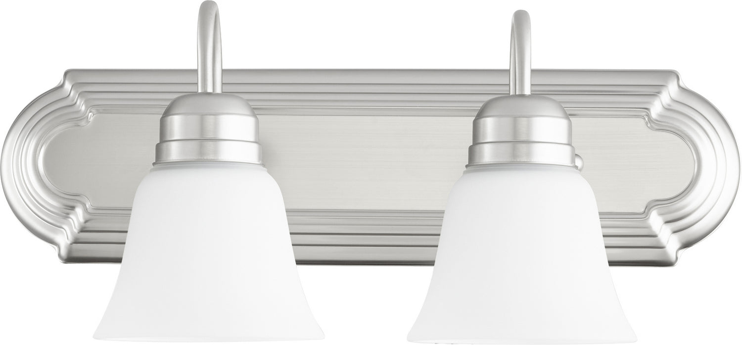 Quorum - 5094-2-65 - Two Light Vanity - Campbell - Satin Nickel|Satin Opal