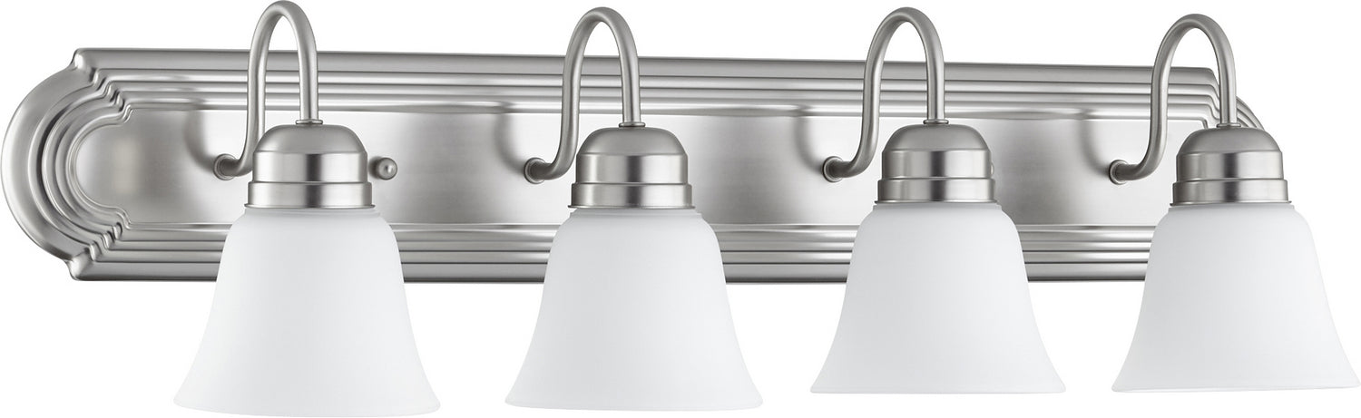 Quorum - 5094-4-65 - Four Light Vanity - Campbell - Satin Nickel|Satin Opal
