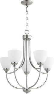 Quorum - 6059-5-65 - Five Light Chandelier - Enclave - Satin Nickel