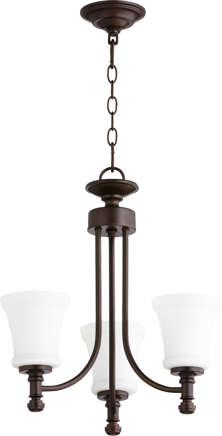 Quorum - 6122-3-86 - Three Light Chandelier - Rossington - Oiled Bronze