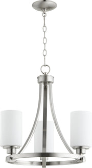 Quorum - 6207-3-65 - Three Light Chandelier - Lancaster - Satin Nickel