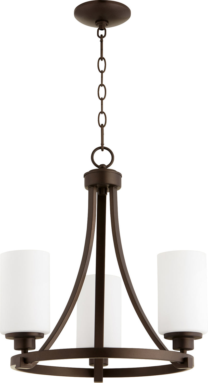 Quorum - 6207-3-86 - Three Light Chandelier - Lancaster - Oiled Bronze