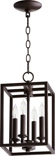 Quorum - 6731-4-186 - Four Light Entry Pendant - Cuboid Entries - Oiled Bronze