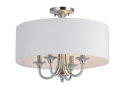 Maxim - 10013WLSN - Four Light Semi-Flush Mount/Pendant - Bongo - Satin Nickel