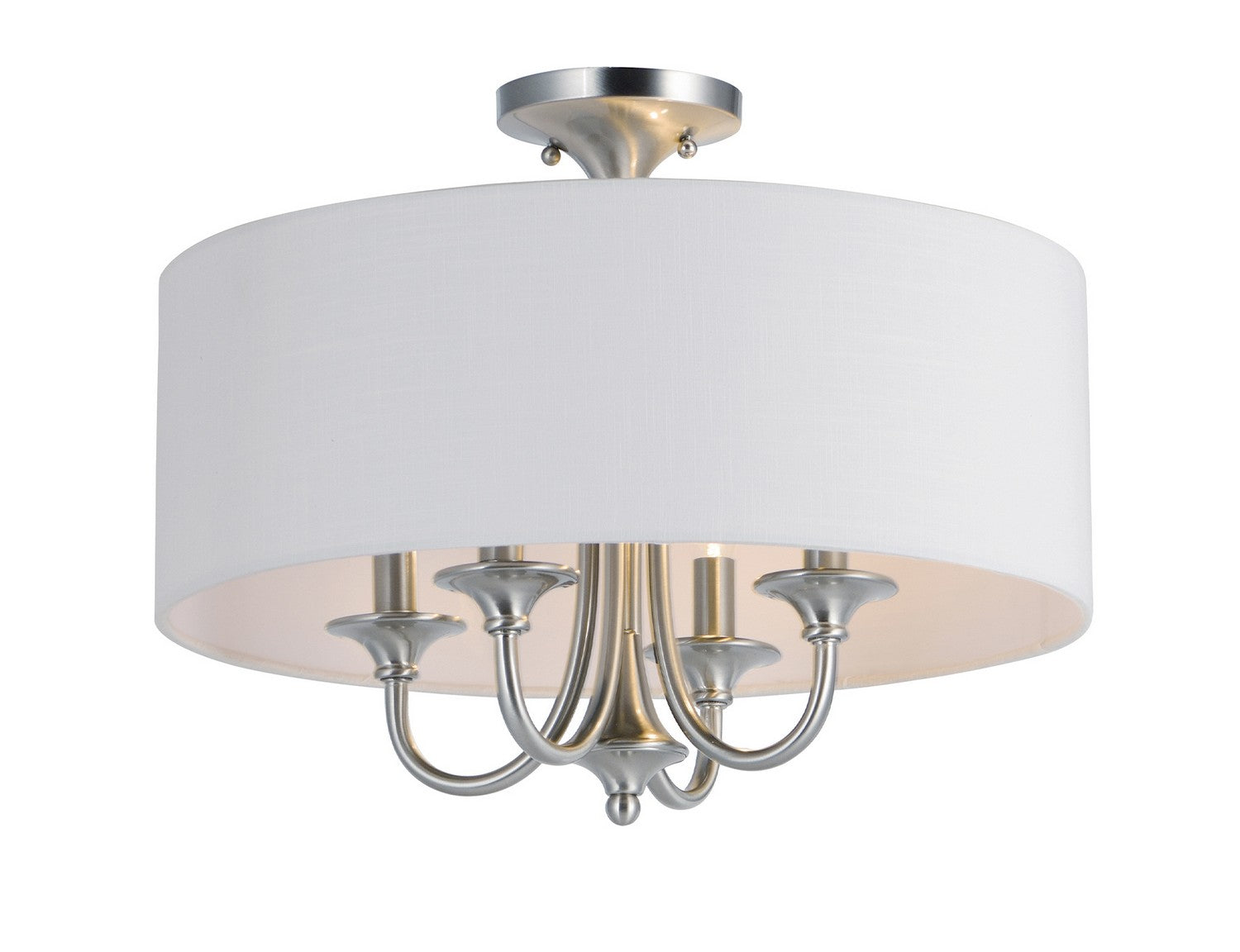 Maxim - 10013WLSN - Four Light Semi-Flush Mount/Pendant - Bongo - Satin Nickel