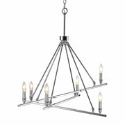 Golden - 2360-6 CH - Six Light Chandelier - Garvin - Chrome