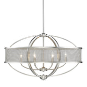 Golden - 3167-LP PW-PW - Six Light Linear Pendant - Colson - Pewter