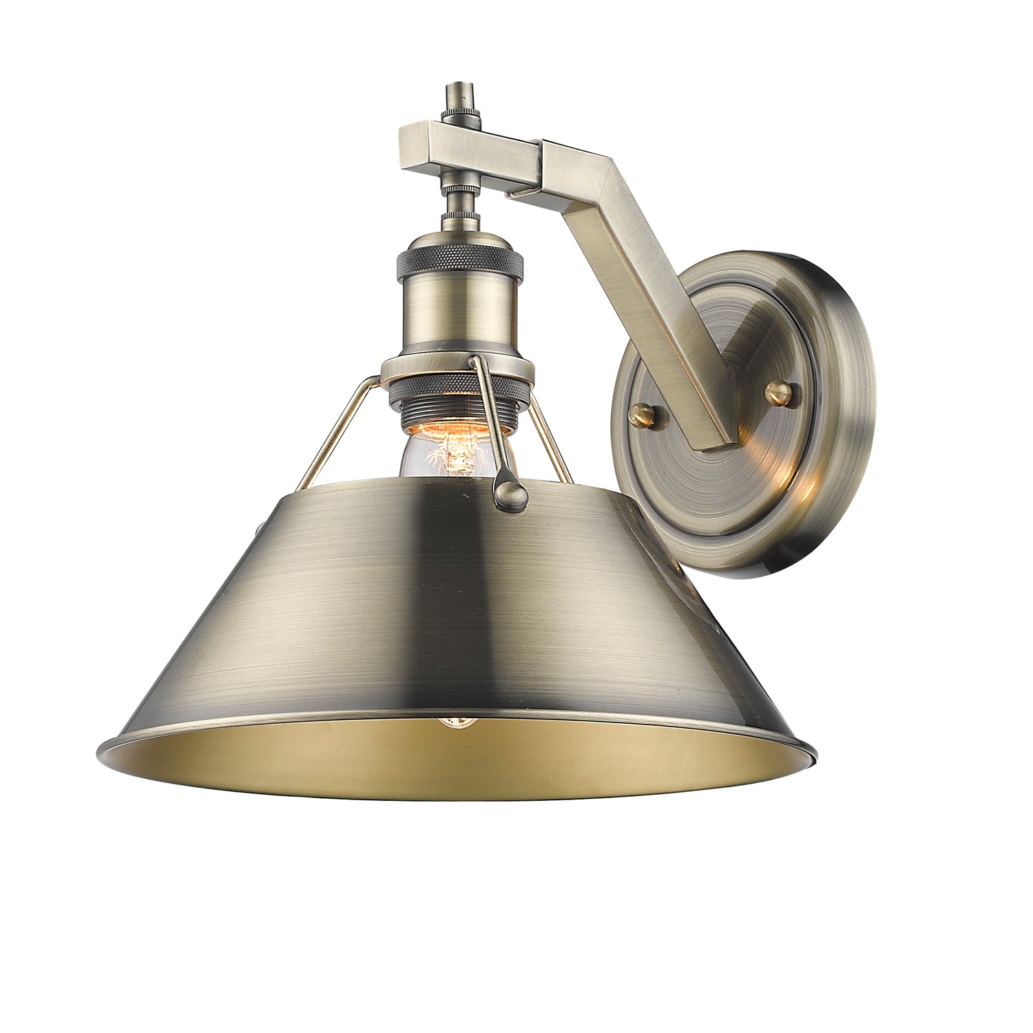Golden - 3306-1W AB-AB - One Light Wall Sconce - Orwell - Aged Brass