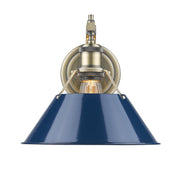 Golden - 3306-1W AB-NVY - One Light Wall Sconce - Orwell - Aged Brass