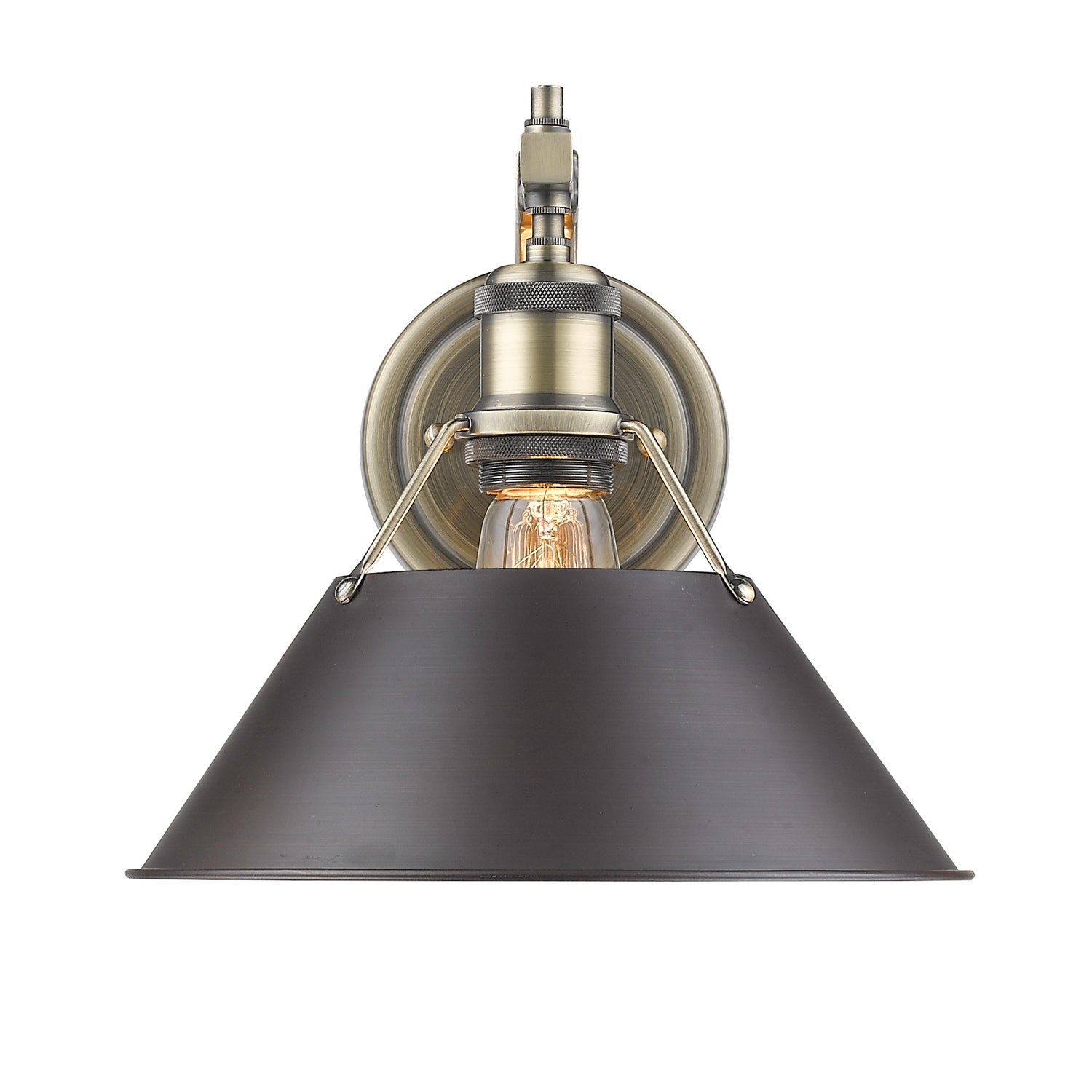 Golden - 3306-1W AB-RBZ - One Light Wall Sconce - Orwell - Aged Brass