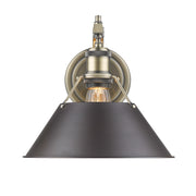Golden - 3306-1W AB-RBZ - One Light Wall Sconce - Orwell - Aged Brass
