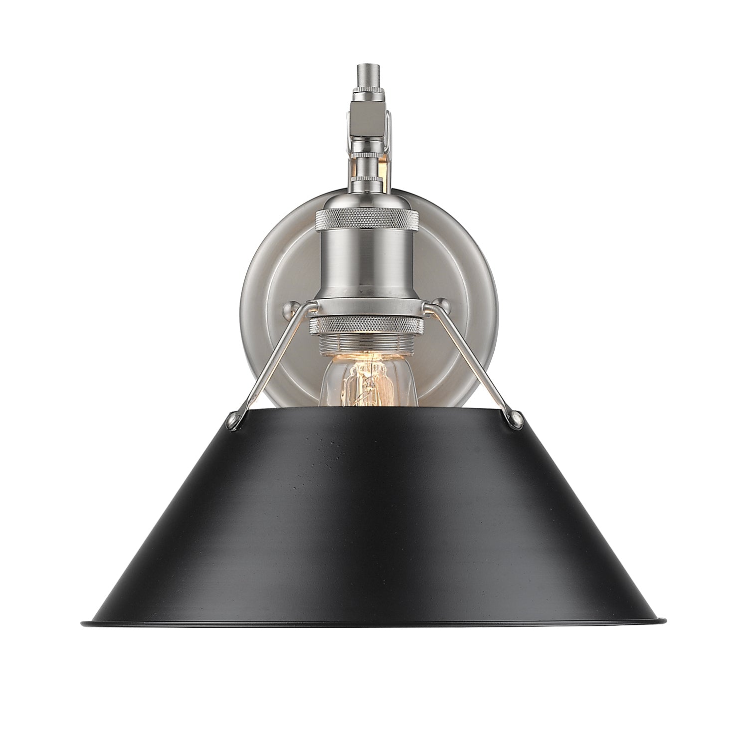 Golden - 3306-1W PW-BLK - One Light Wall Sconce - Orwell - Pewter