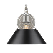Golden - 3306-1W PW-BLK - One Light Wall Sconce - Orwell - Pewter