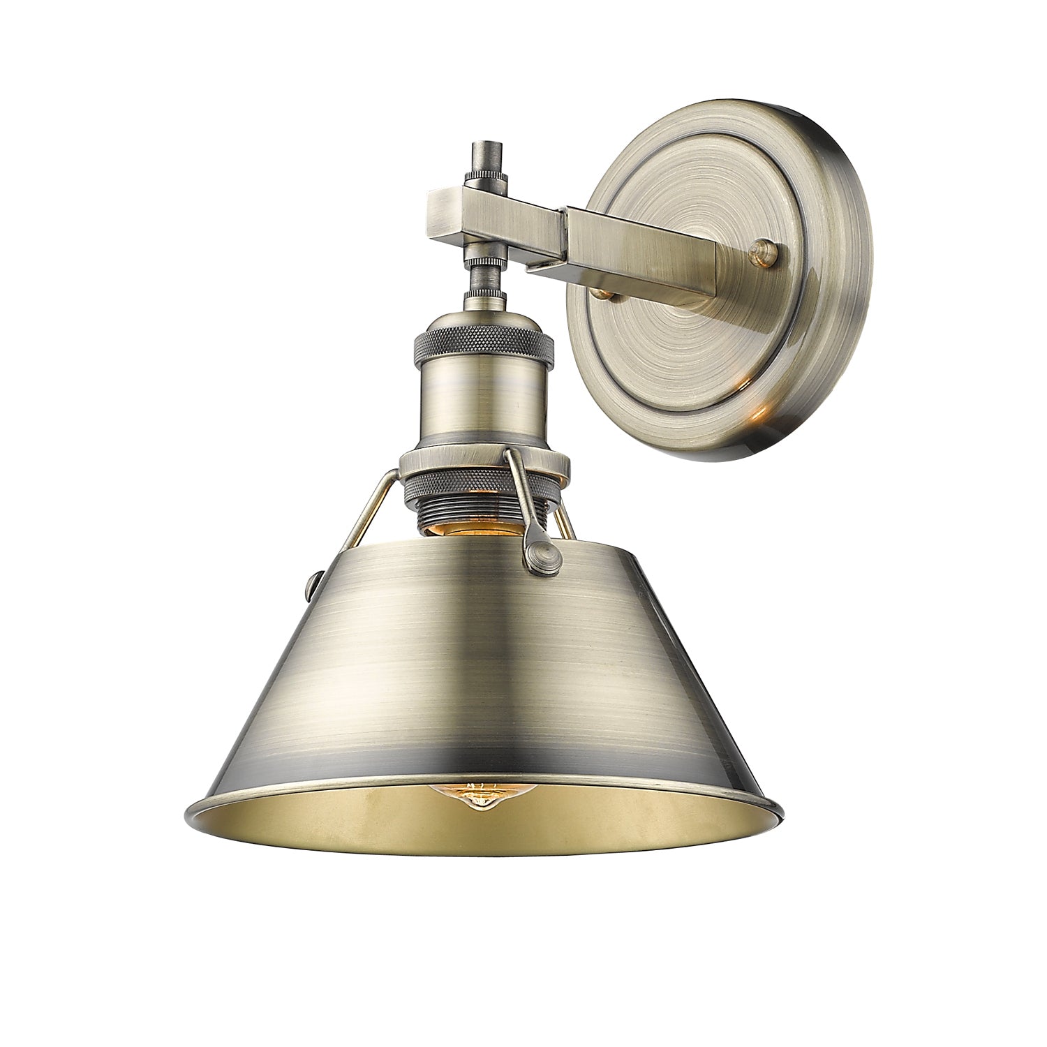 Golden - 3306-BA1 AB-AB - One Light Bath Vanity - Orwell - Aged Brass