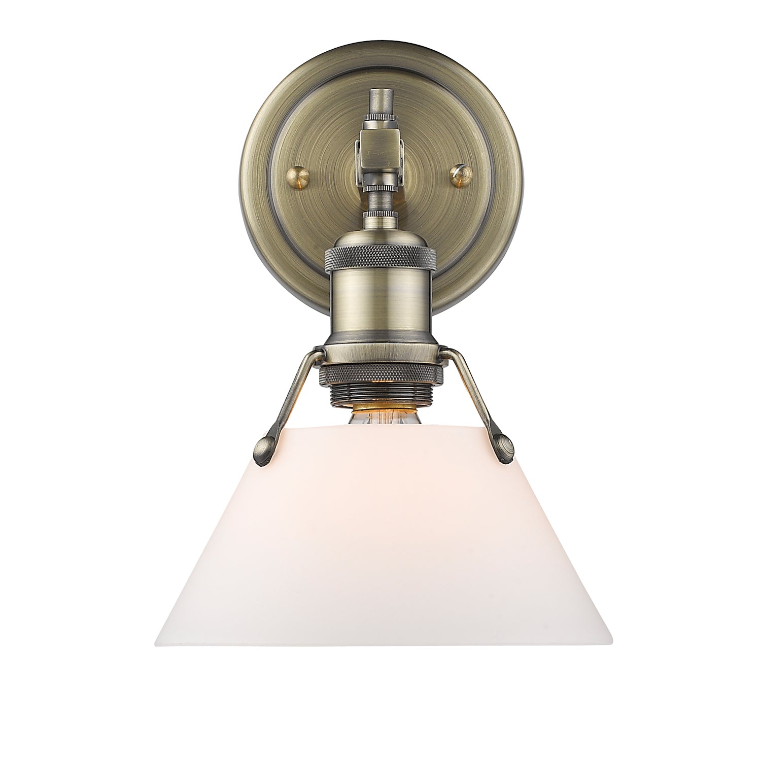 Golden - 3306-BA1 AB-OP - One Light Bath Vanity - Orwell - Aged Brass