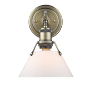 Golden - 3306-BA1 AB-OP - One Light Bath Vanity - Orwell - Aged Brass