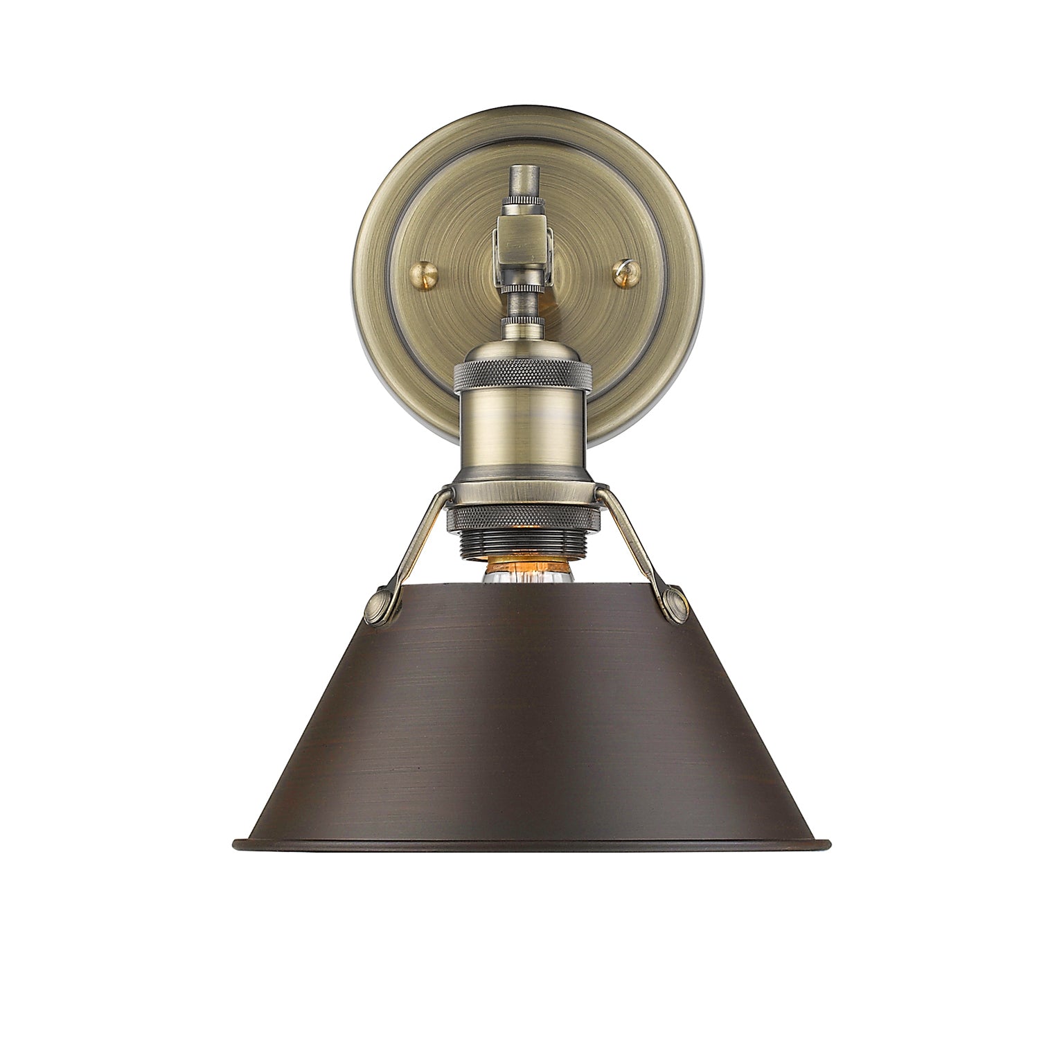 Golden - 3306-BA1 AB-RBZ - One Light Bath Vanity - Orwell - Aged Brass