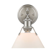Golden - 3306-BA1 PW-OP - One Light Bath Vanity - Orwell - Pewter
