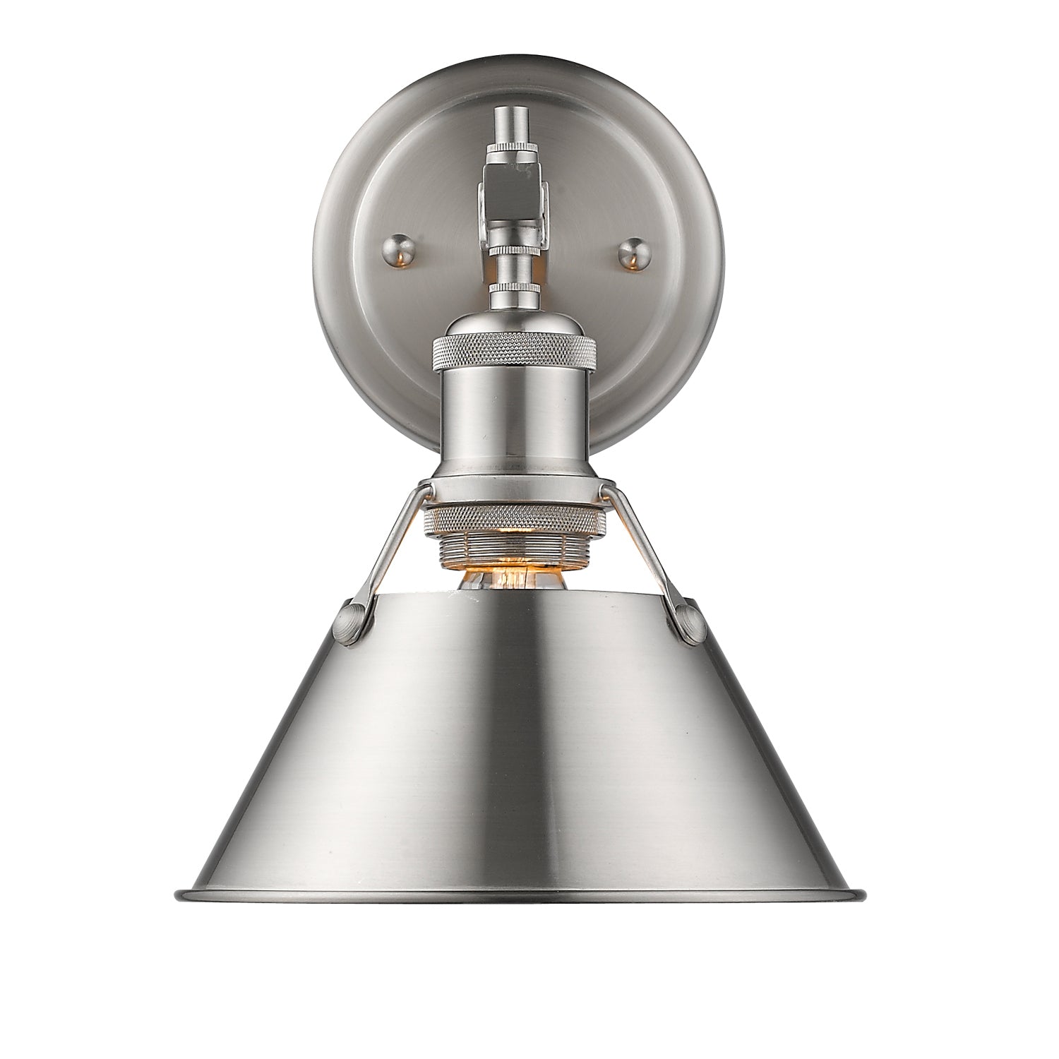 Golden - 3306-BA1 PW-PW - One Light Bath Vanity - Orwell - Pewter