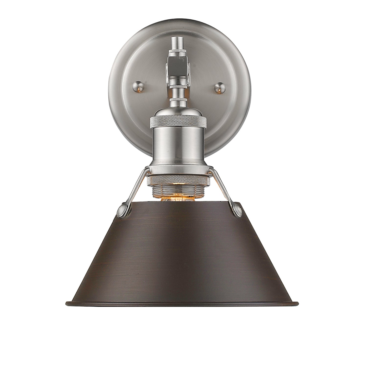 Golden - 3306-BA1 PW-RBZ - One Light Bath Vanity - Orwell - Pewter