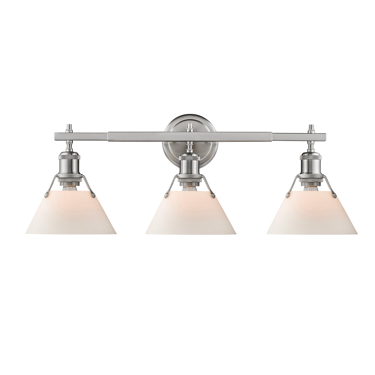 Golden - 3306-BA3 PW-OP - Three Light Bath Vanity - Orwell - Pewter