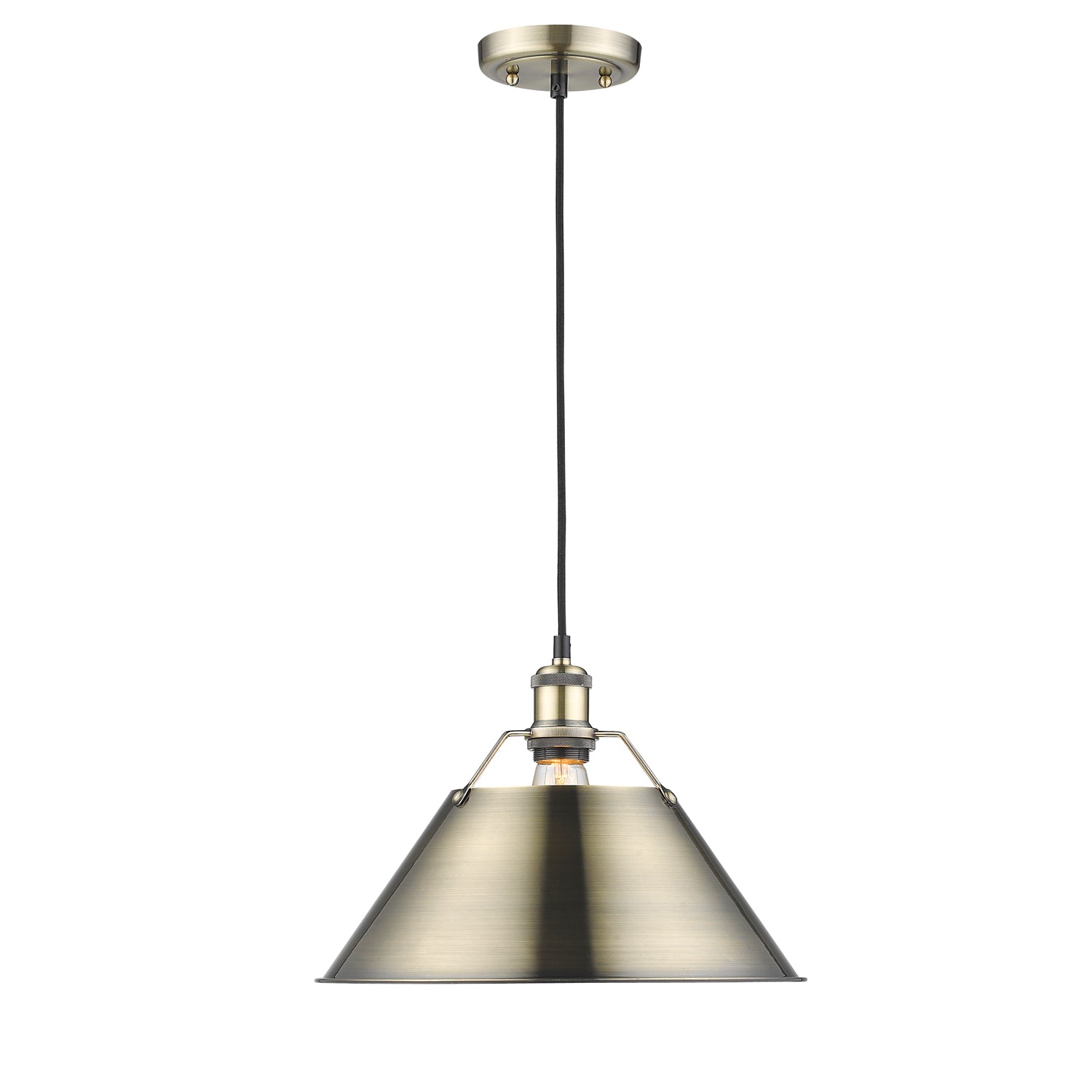 Golden - 3306-L AB-AB - One Light Pendant - Orwell - Aged Brass