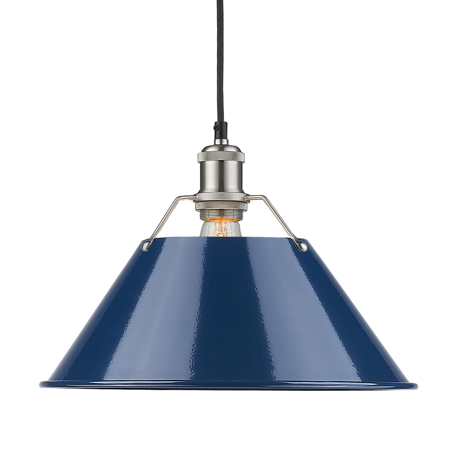 Golden - 3306-L PW-NVY - One Light Pendant - Orwell - Pewter