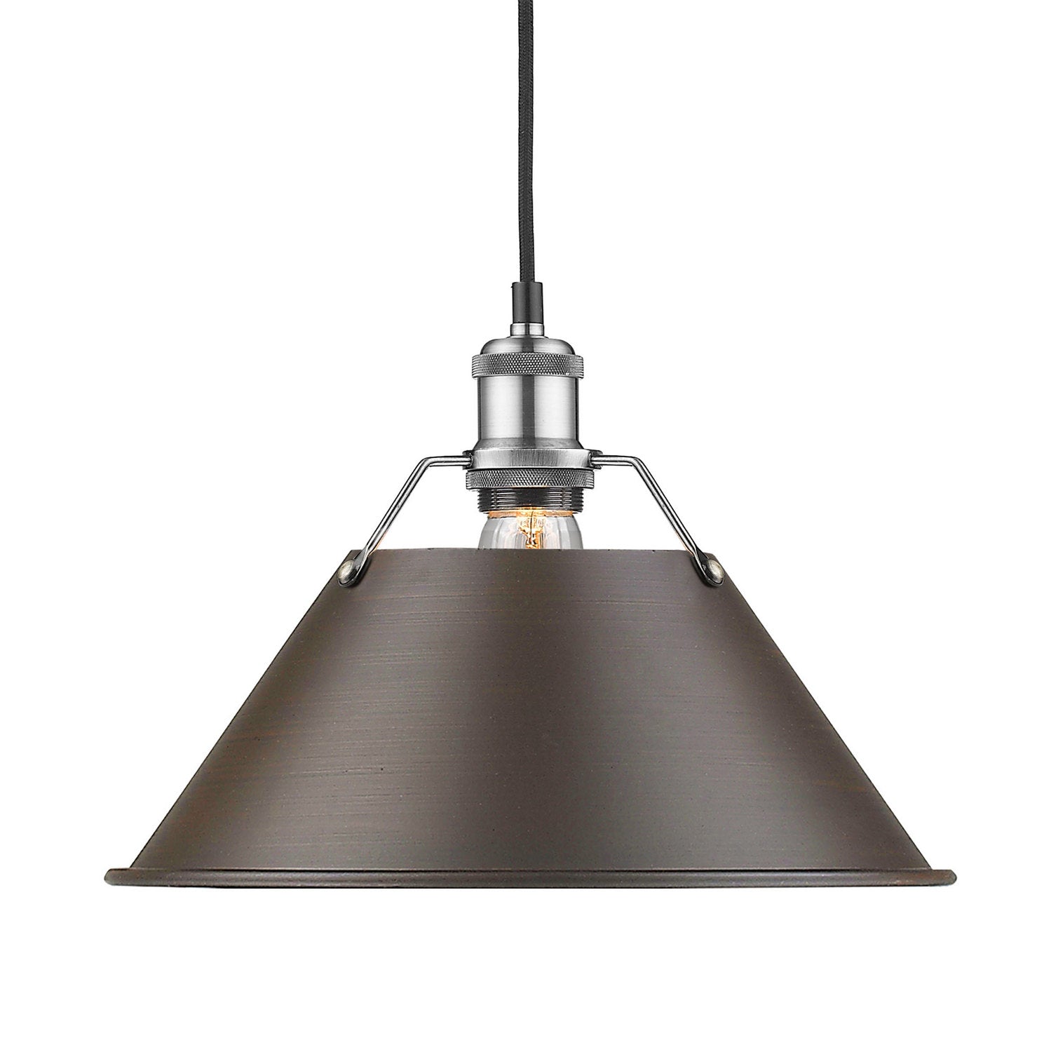 Golden - 3306-L PW-RBZ - One Light Pendant - Orwell - Pewter