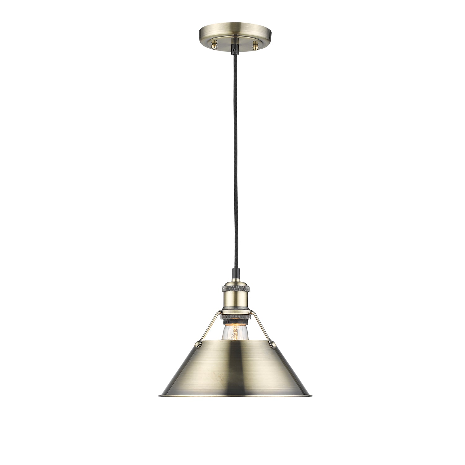 Golden - 3306-M AB-AB - One Light Pendant - Orwell - Aged Brass