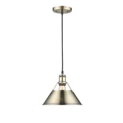 Golden - 3306-M AB-AB - One Light Pendant - Orwell - Aged Brass