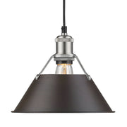 Golden - 3306-M PW-RBZ - One Light Pendant - Orwell - Pewter