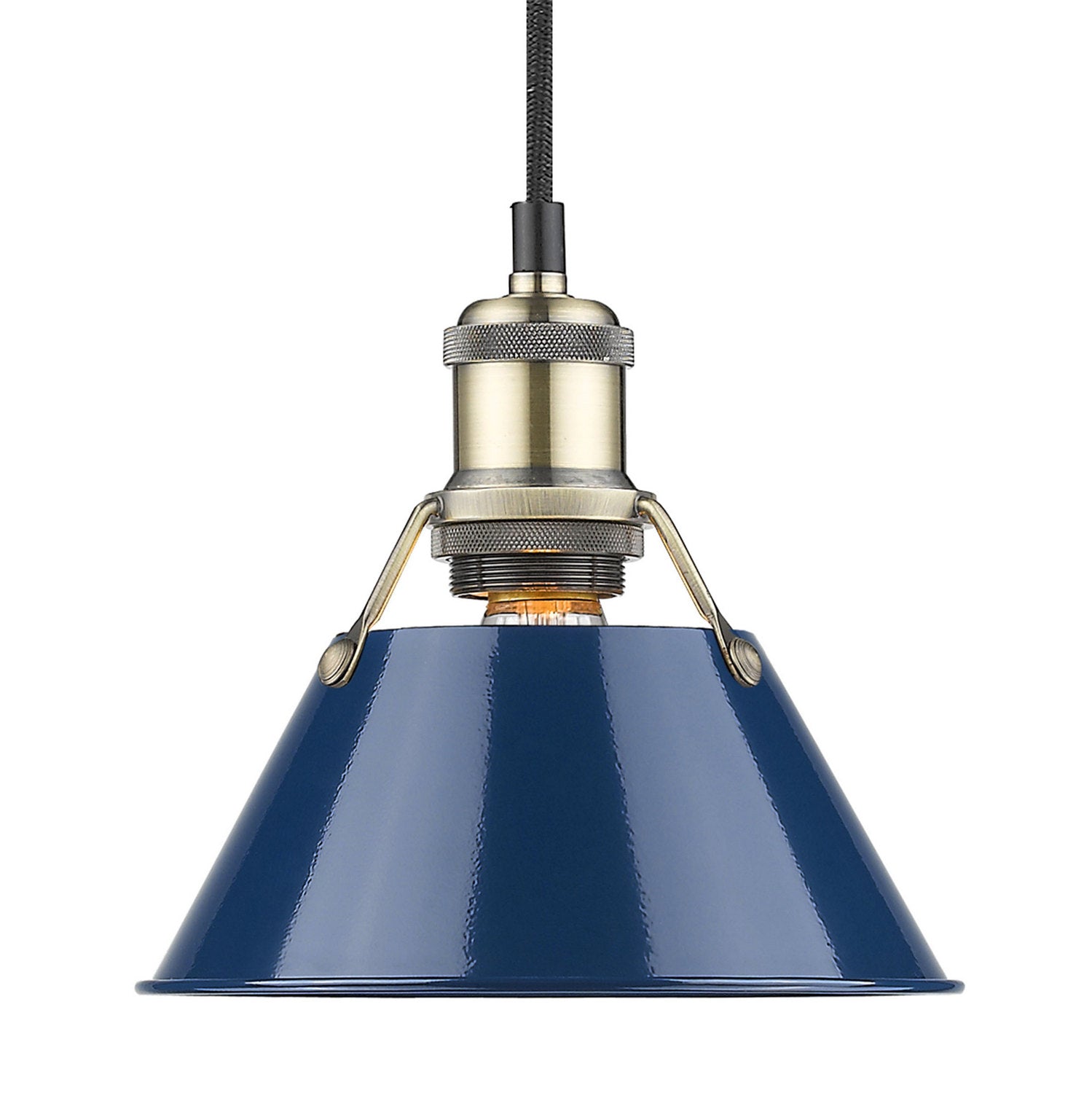 Golden - 3306-S AB-NVY - One Light Mini Pendant - Orwell - Aged Brass