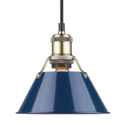 Golden - 3306-S AB-NVY - One Light Mini Pendant - Orwell - Aged Brass