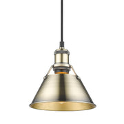 Golden - 3306-S AB-AB - One Light Mini Pendant - Orwell - Aged Brass