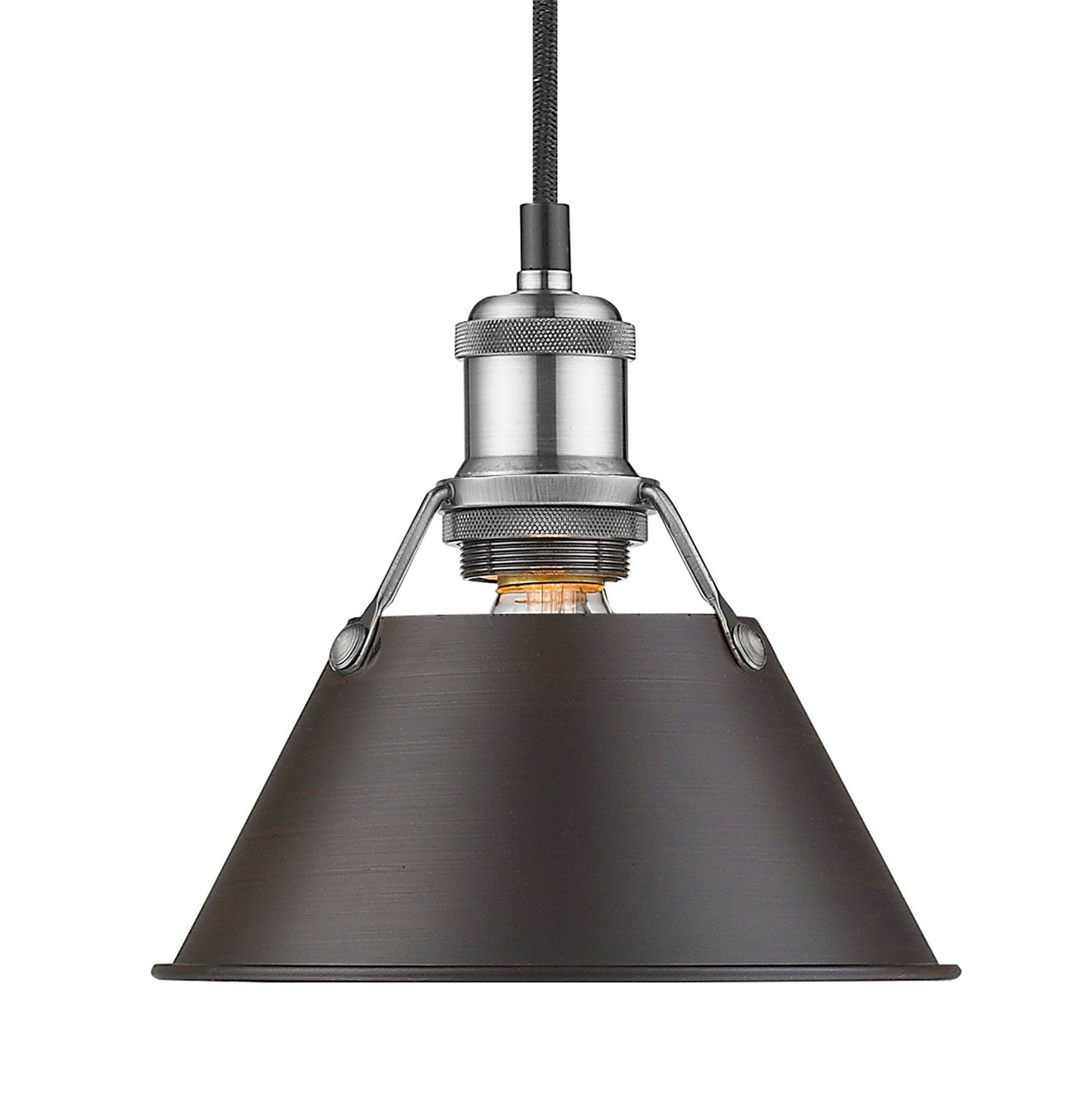 Golden - 3306-S PW-RBZ - One Light Mini Pendant - Orwell - Pewter